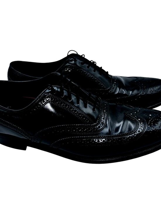 Florsheim Lexington Wingtip Oxford Black Leather Brogue Dress Shoes 9D main image 4
